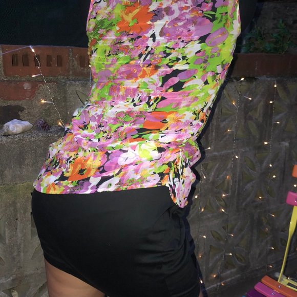 F21 Sheer Floral Button up Sleeveless Blouse - Picture 4 of 5